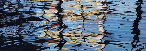 Spiegelung 2, 42 x 120 cm, Öl auf Holz, 2017 - verkauft -