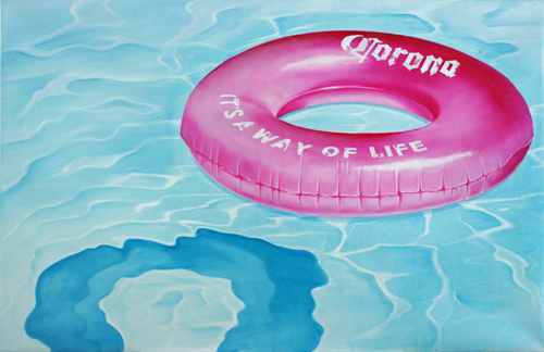Pink Donut, 55 x 85 cm, l auf Leinwand, 2021
