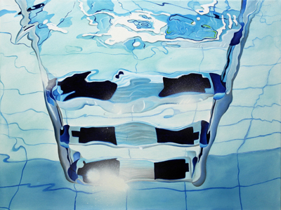 Leiter, 60 x 80 cm, Öl auf Leinwand, 2026